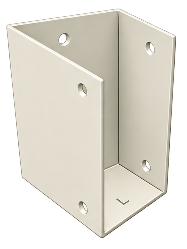 Pergola Purlin Bracket 45° LEFT 100x50 Off White