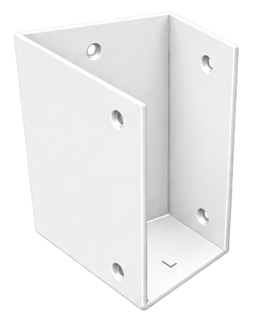 Pergola Purlin Bracket 45° LEFT 100x50 Pearl White
