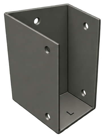 Pergola Purlin Bracket 45° LEFT 100x50 Slate Grey