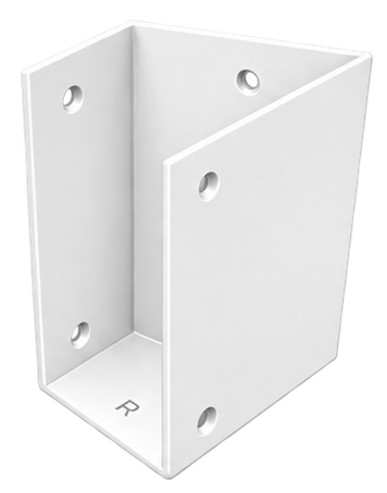 Pergola Purlin Bracket 45° RIGHT 100x50 Pearl White