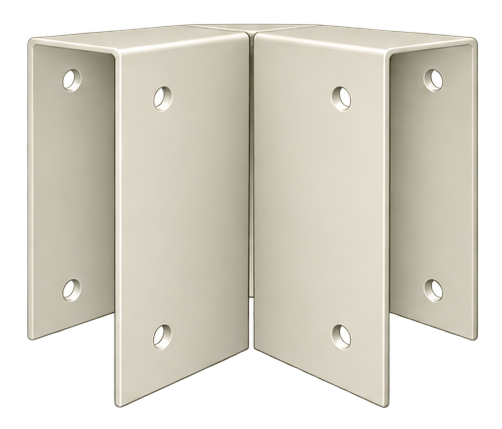 Pergola Purlin Bracket 90° 200x50 Off White