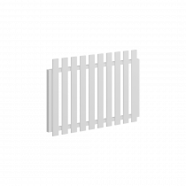 Off White 65x16 Flat Picket 950x1200 Gate