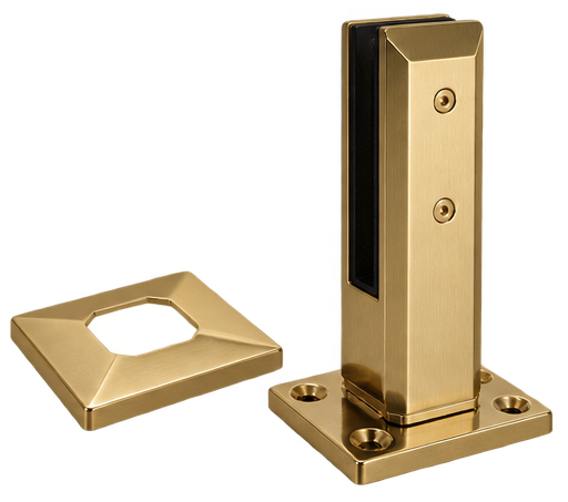 Spigot 2205M Square Deck Brush Brass