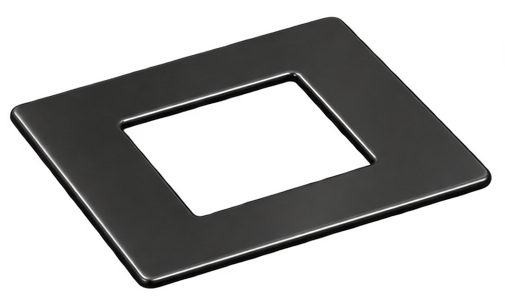 Square Post Flat Cover Black