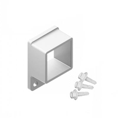 Off White 40 x 40 Bracket 2 - Hole (Inc Screws)