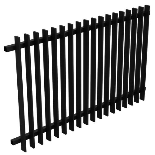 Black Blade Fencing Panel 2400 x 900 Aluminium