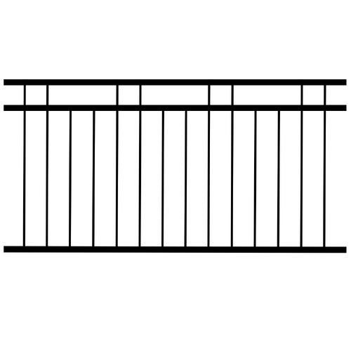 Black 3 Rail Flat Top 2400 x 1200 Aluminium