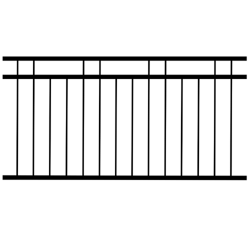 Black 3 Rail Flat Top 3000 x 1200 Aluminium