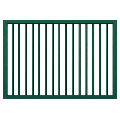 Flat Top DOUBLE Gate 1500x1200 Brunswick Green Aluminium