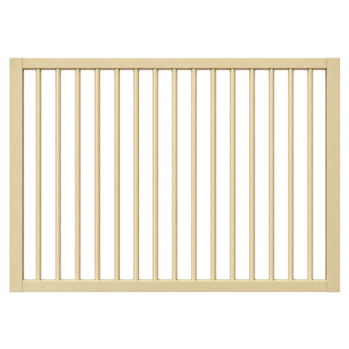 Flat Top DOUBLE Gate 1500x1200 Primrose Aluminium