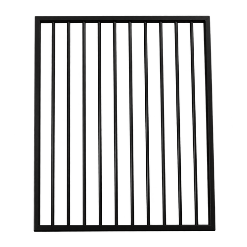 Flat Top SINGLE Gate 950x1200 Black Aluminium