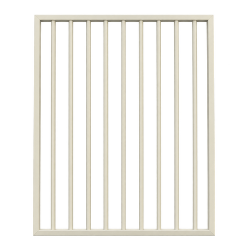 Flat Top SINGLE Gate 950x1200 Off White Aluminium