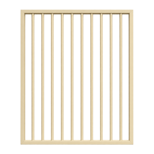 Flat Top SINGLE Gate 950x1200 Primrose Aluminium