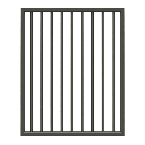 Flat Top SINGLE Gate 950x1200 Slate Grey Aluminium