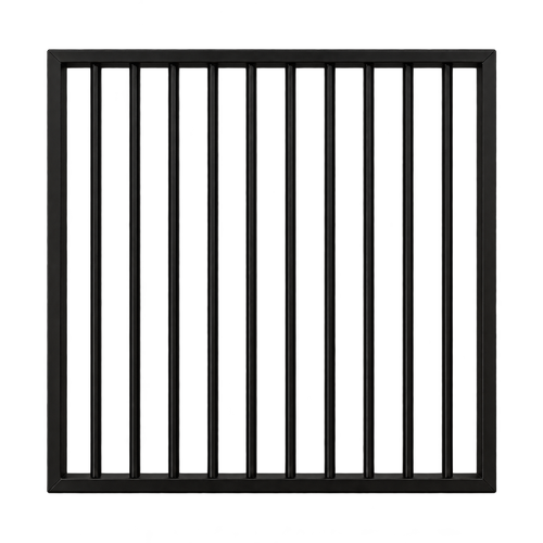 Flat Top DOUBLE Gate 1500x1500 Black Aluminium