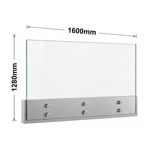 Glass 12mm Balustrade Standoff 1280mm x 1600mm