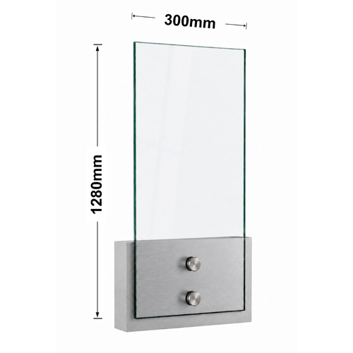 Glass 12mm Balustrade Standoff 1280mm x 300mm