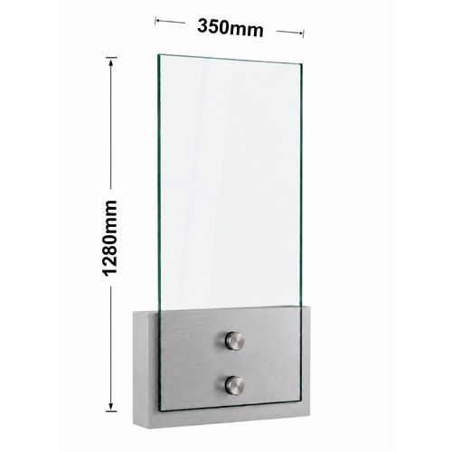 Glass 12mm Balustrade Standoff 1280mm x 350mm