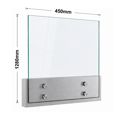 Glass 12mm Balustrade Standoff 1280mm x 450mm
