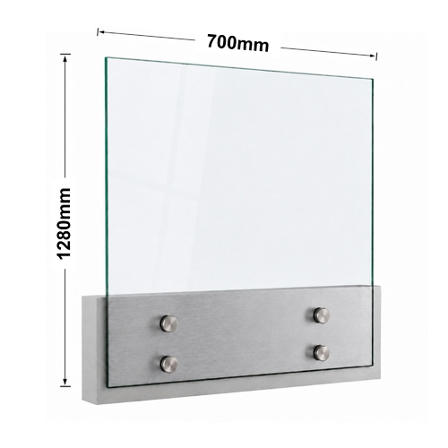 Glass 12mm Balustrade Standoff 1280mm x 700mm