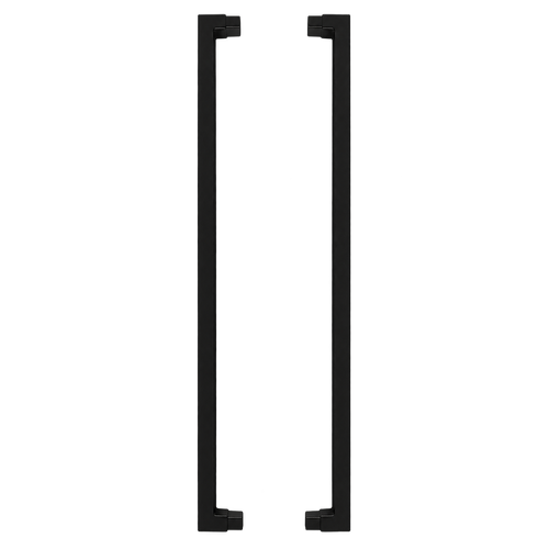 Flat Top Gate Adaptors 38x25x1200 Black Aluminium