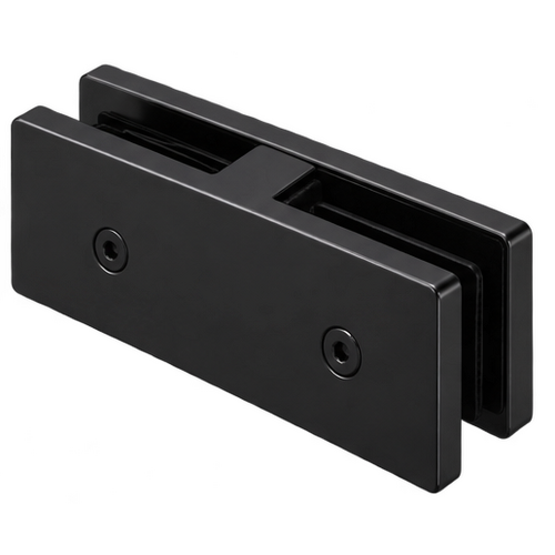 Glass Clamp Glass-2-Glass 180° (25mm) Black