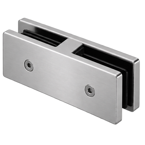 Glass Clamp Glass-2-Glass 180° (25mm) Satin