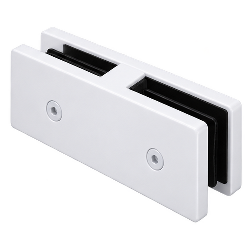 Glass Clamp Glass-2-Glass 180° (25mm) White