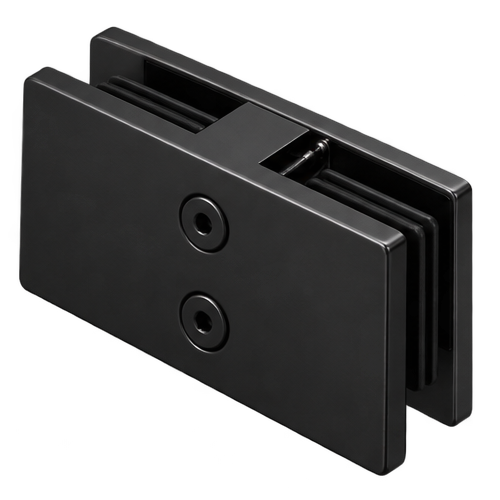 Glass Clamp Glass-2-Glass 180° (50mm) Black