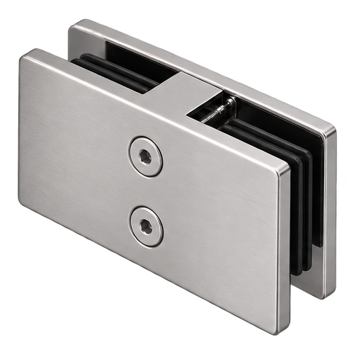 Glass Clamp Glass-2-Glass 180° (50mm) Satin