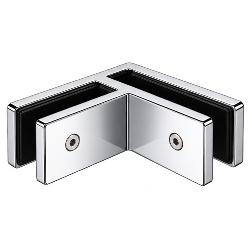 Glass Clamp Glass-2-Glass 90° (25mm) Mirror