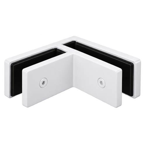 Glass Clamp Glass-2-Glass 90° (25mm) White