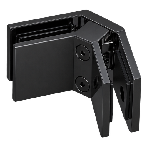 Glass Clamp Glass-2-Glass 90° (50mm) Black