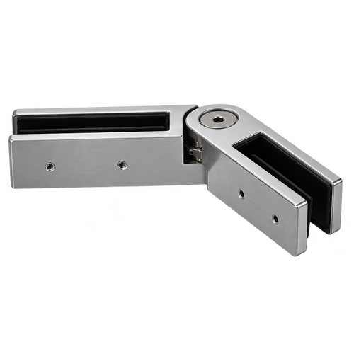 Glass Clamp Glass-2-Glass Adjustable (25mm) Satin