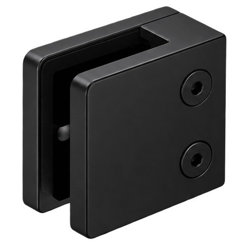 Glass D Clamp Square Black