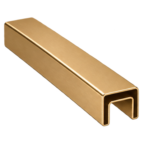 Handrail 25mmx21mmx6000mm Square Brush Brass