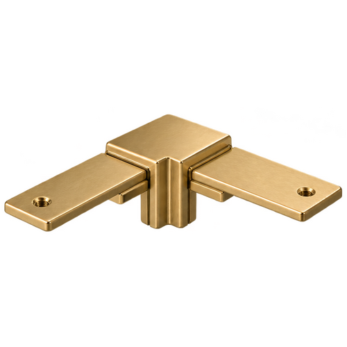 Handrail Elbow Square Brush Brass