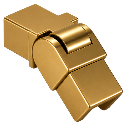 Handrail Swivel Vertical Square Brush Brass