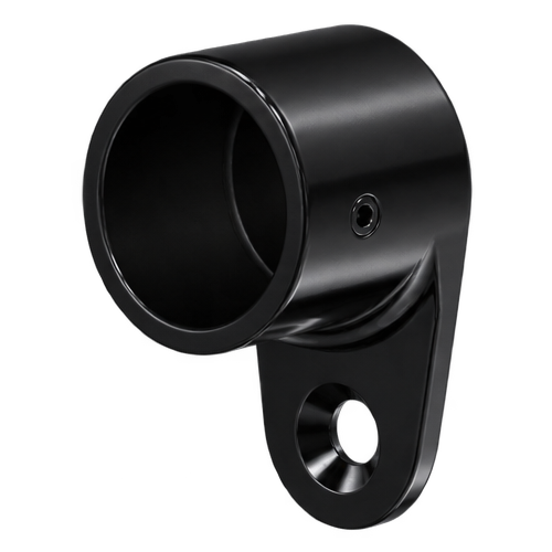 Handrail Wall Flange Round Black