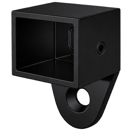 Handrail Wall Flange Vertical Square Black