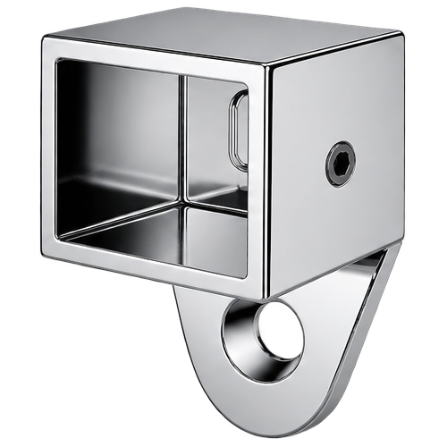 Handrail Wall Flange Vertical Square Mirror