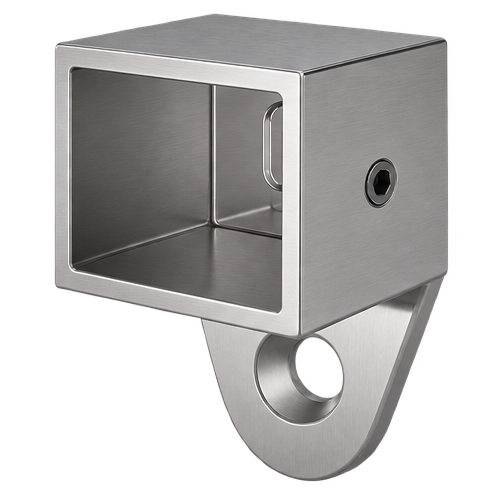 Handrail Wall Flange Vertical Square Satin