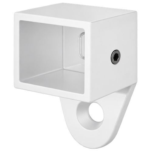 Handrail Wall Flange Vertical Square White