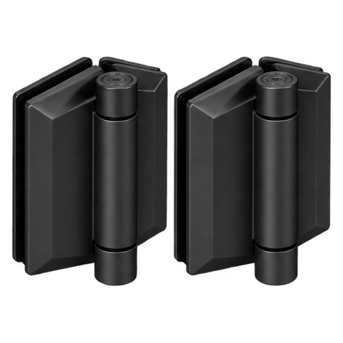 Hinge Hydraulic Glass-2-Glass Black 155 Series