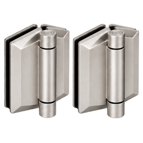 Hinge Hydraulic Glass-2-Glass Satin 125 Series