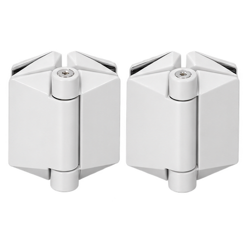 Hinge Hydraulic Glass-2-Glass White 155 Series