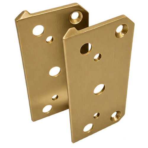 Hinge Hydraulic Glass-2-Post Bracket Brush Brass 125 Series