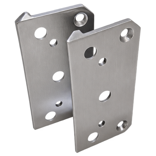 Hinge Hydraulic Glass-2-Post Bracket Satin 125 Series