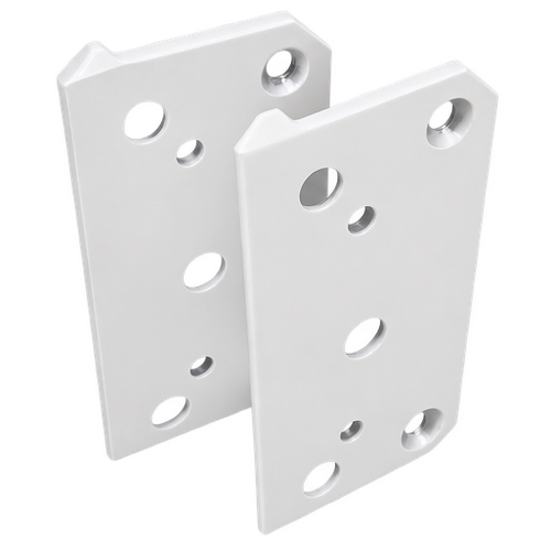 Hinge Hydraulic Glass-2-Post Bracket White 125 Series