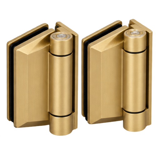 Hinge Hydraulic Glass-2-Wall Brush Brass 125 Series